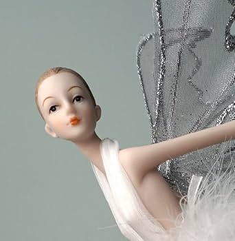 Amazon｜フェザースカートバレリーナ回転置物、妖精天使少女樹脂